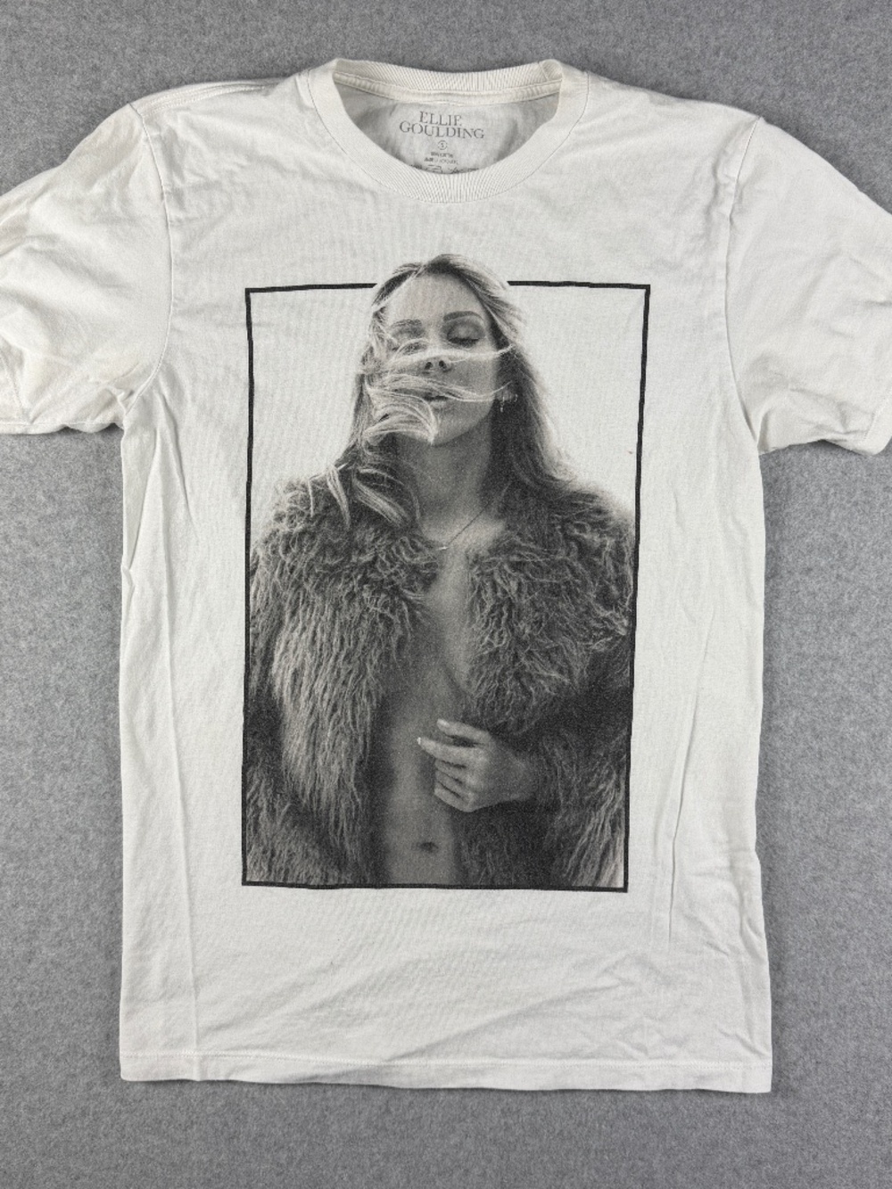 Ellie Goulding Shirt S White Delirium World Tour 2016 Concert Dates Pop Band Tee